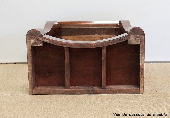 Consolle Piccola in Radica Impiallacciata di Mogano proveniente da Cuba, Epoca Restauro - Inizio XIX Secolo