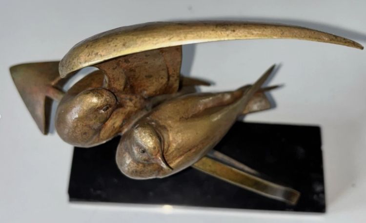 André-Vincent BECQUEREL (1893-1981) Sculpture en bronze sur marbre. Signée