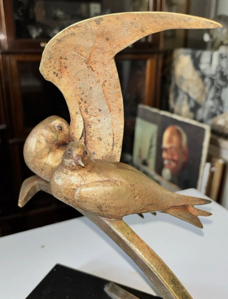 André-Vincent BECQUEREL (1893-1981) Sculpture en bronze sur marbre. Signée