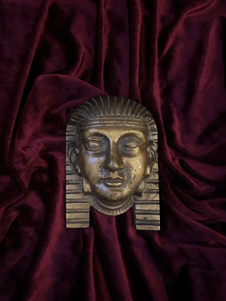 Tête néo-égyptienne en bronze doré - Egyptomanie, début du XXe siècle