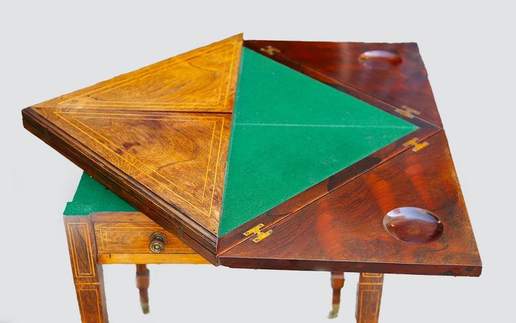 Table à jeux  Palissandre Charles X
