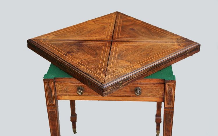 Table à jeux  Palissandre Charles X