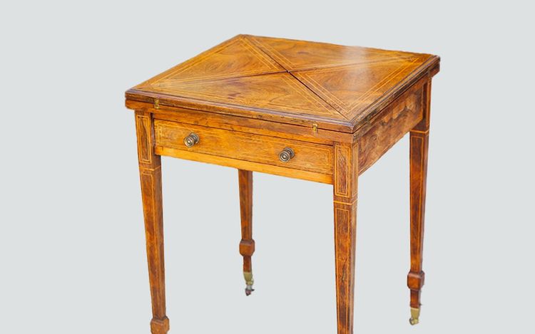 Table à jeux  Palissandre Charles X