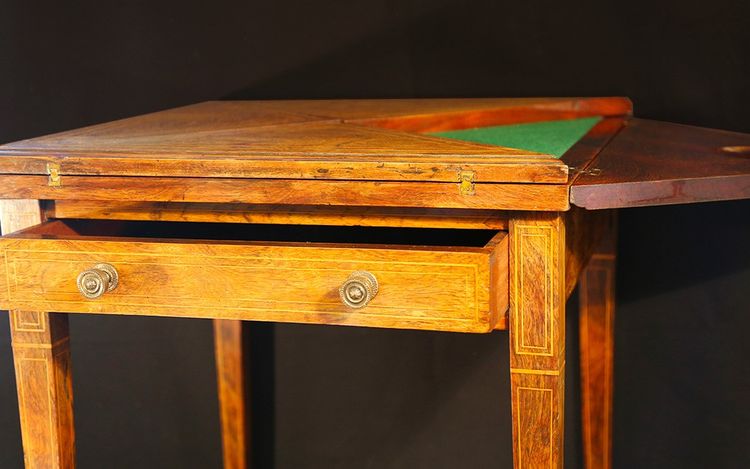 Table à jeux  Palissandre Charles X