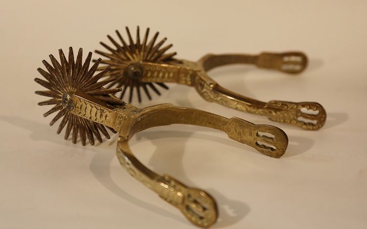 Paire d'éperons XIXᵉ siècle  Bronze 