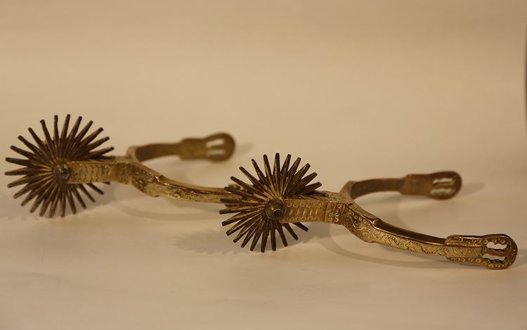Paire d'éperons XIXᵉ siècle  Bronze 