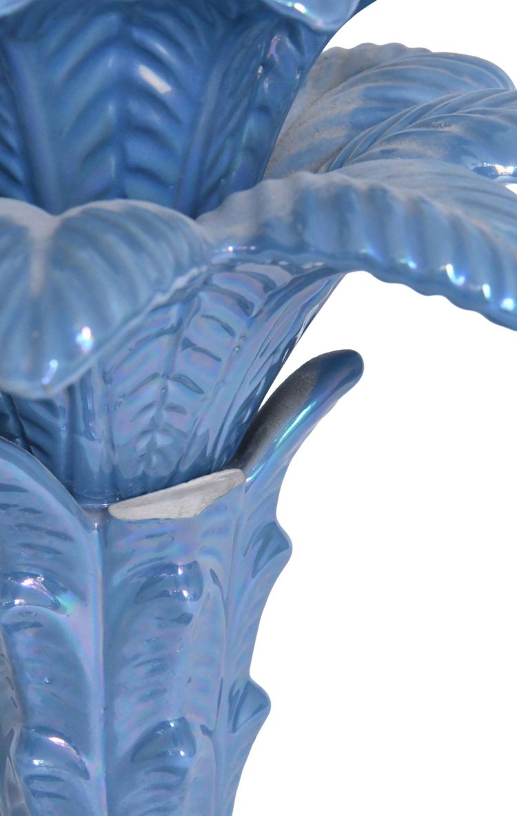 Ceramic palm tree lamp in the style of Tommaso Barbi