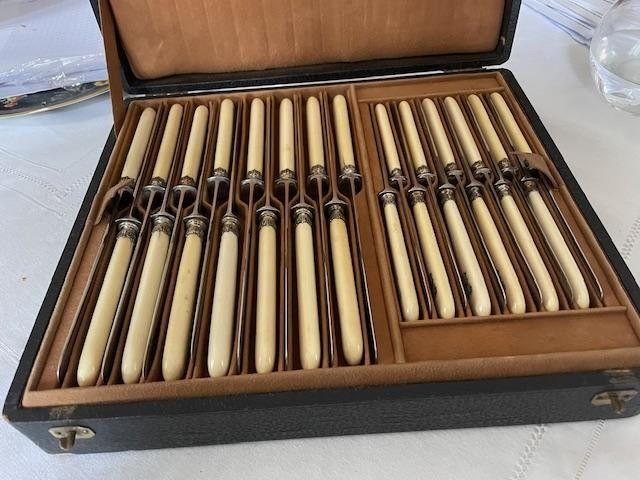 Set of 30 table knives and 24 cheese knives