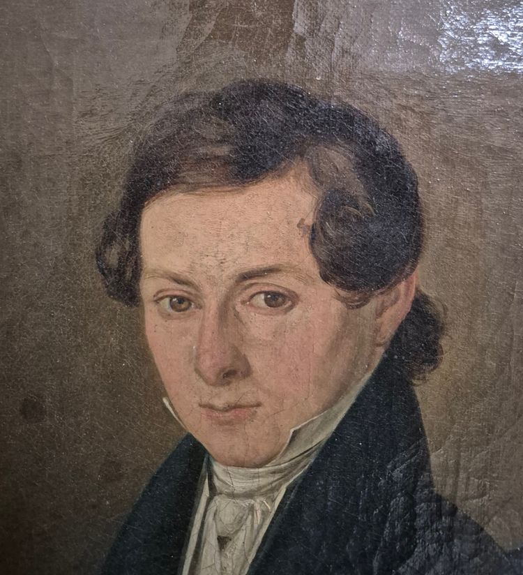 PORTRAIT D'HOMME EN REDINGOTE DÉBUT XIXE