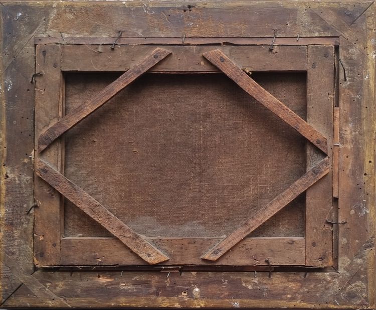 César Van LOO (Attribué à) - Porte de ville en ruine près d'une forge