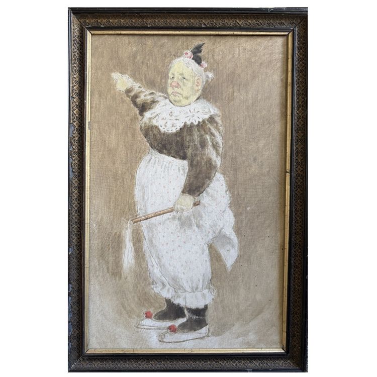 French Impressionist School - The White Clown, circa 1890