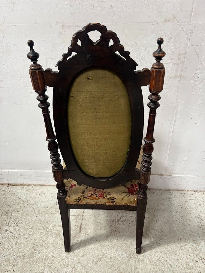 Napoleon III period solid wood chaise longue