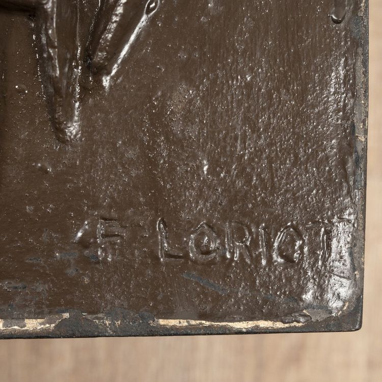 Wandskulptur aus Gusseisen von F. Loriot für Stern