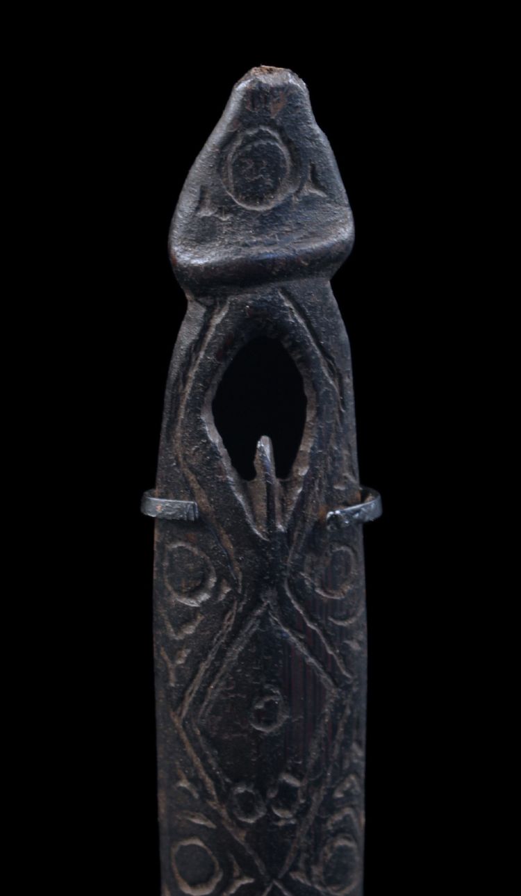 Rhombe, traditionelles Instrument, Stammeskunst, Ozeanische Kunst, Ozeanien, Pazifische Kunst, 29 cm