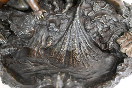 Important Bronze Inkwell - Late 19th Century
