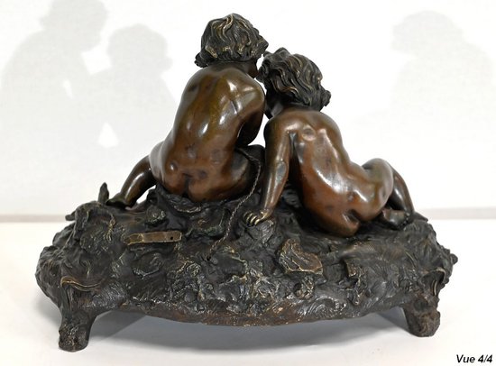 Important Bronze Inkwell - Late 19th Century