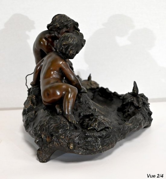 Important Bronze Inkwell - Late 19th Century