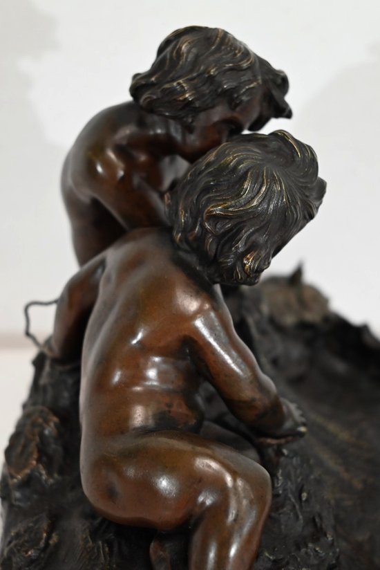Important Bronze Inkwell - Late 19th Century