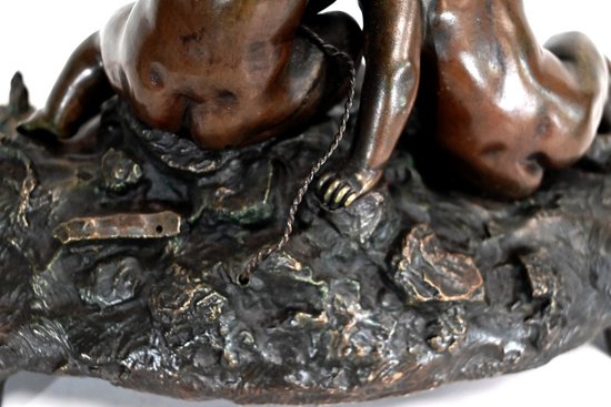 Important Bronze Inkwell - Late 19th Century