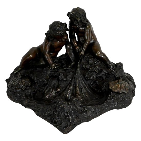 Important Bronze Inkwell - Late 19th Century