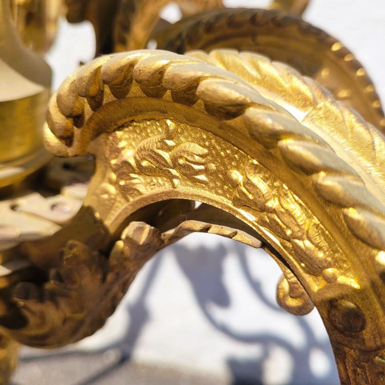 Mazarin bronze chandelier, H72cm, early 20th century