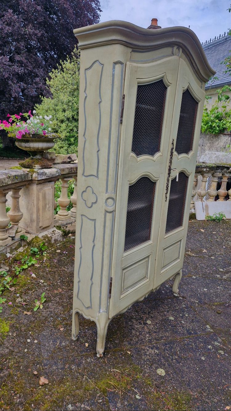 19th century painted fir wood bookcase