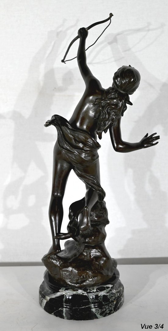 Bronze « Diane Chasseresse », signé J. Garnier – 2ème moitié du XIXe