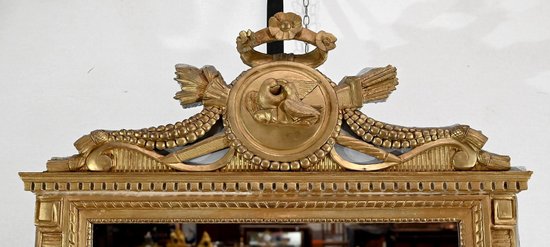 Specchio in legno dorato, stile Luigi XVI - Fine XIX secolo