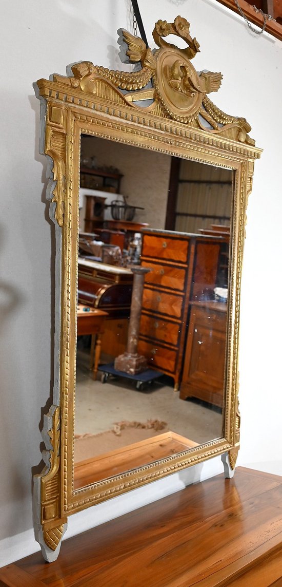 Specchio in legno dorato, stile Luigi XVI - Fine XIX secolo
