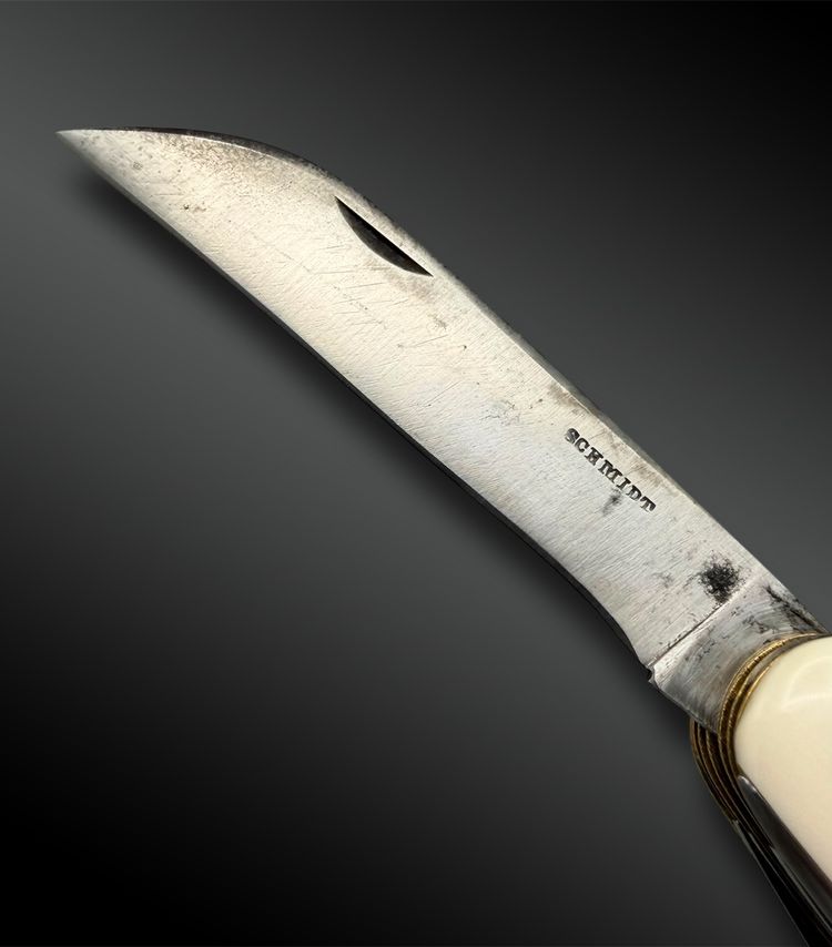 COUTEAU appelé cavalier, treize pièces, signé Schmidt - Allemagne ? - Vers 1900