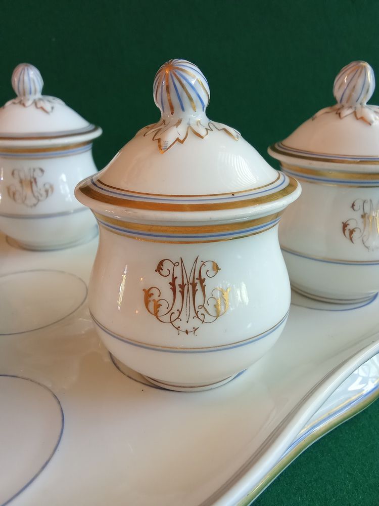 Antico server per crema o gelato in porcellana Parigi, XIX secolo