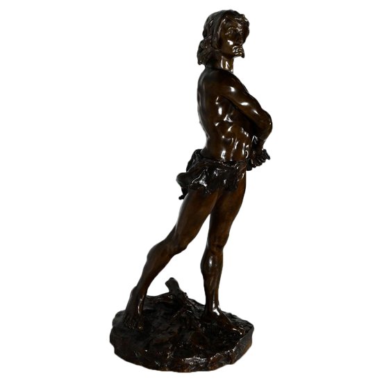 Importante Bronzo "La partenza", firmato V. Tournier - 2a metà del XIX secolo
