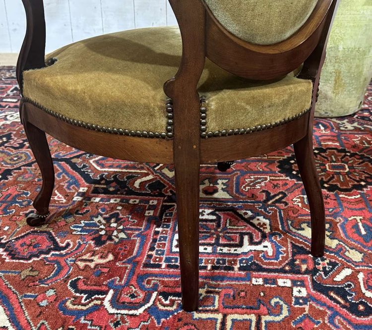 Paire de fauteuils Napoléon III XIXème en acajou