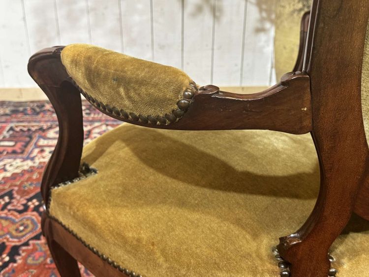 Paire de fauteuils Napoléon III XIXème en acajou