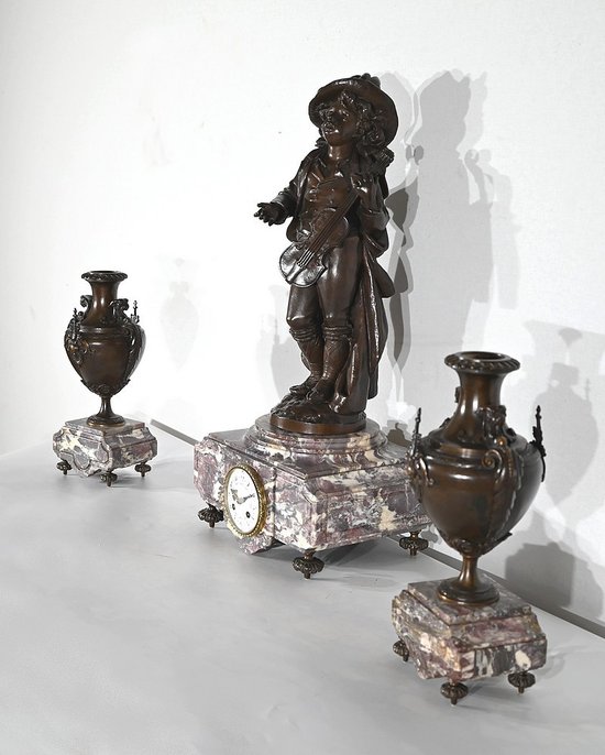 Marble and Bronze Fireplace Trim - Late 19th Century