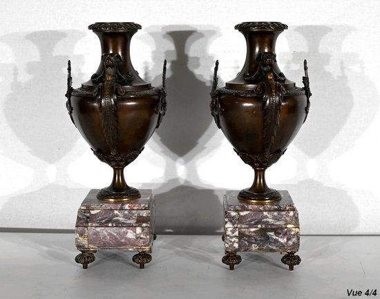 Marble and Bronze Fireplace Trim - Late 19th Century