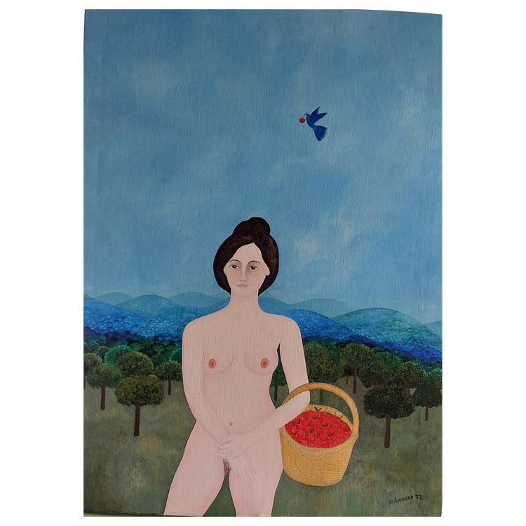 Jean SCHOUMANN - (1938 - 2024) - Les Cerises - huile sur toile - 1972