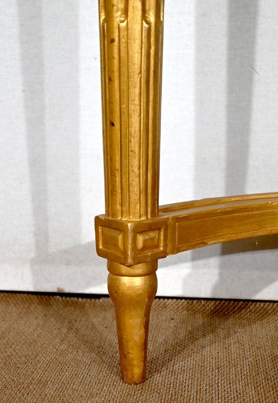 Consolle in Marmo e Legno Dorato, Stile Luigi XVI - Inizio XX Secolo