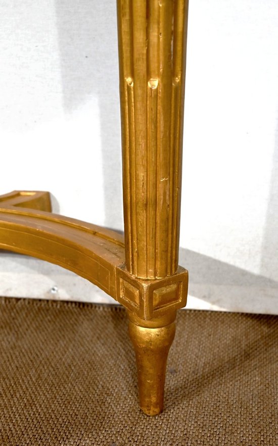 Consolle in Marmo e Legno Dorato, Stile Luigi XVI - Inizio XX Secolo