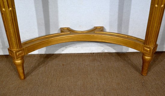 Consolle in Marmo e Legno Dorato, Stile Luigi XVI - Inizio XX Secolo