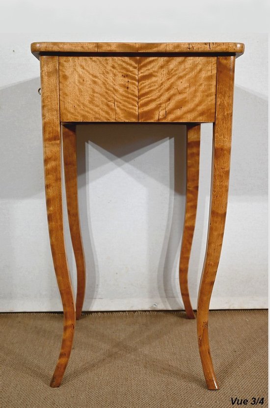 Petite Travailleuse en Bois Clair de Ceylan, style Louis XV – Milieu XIXe