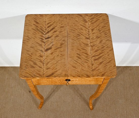 Petite Travailleuse en Bois Clair de Ceylan, style Louis XV – Milieu XIXe