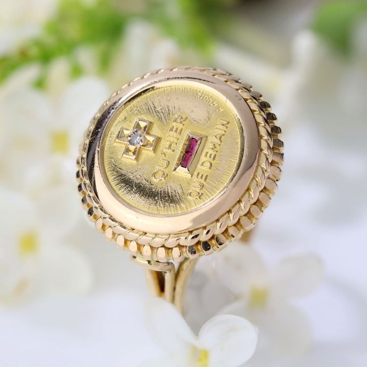 Ring Augis Gold + als Gestern - als Morgen