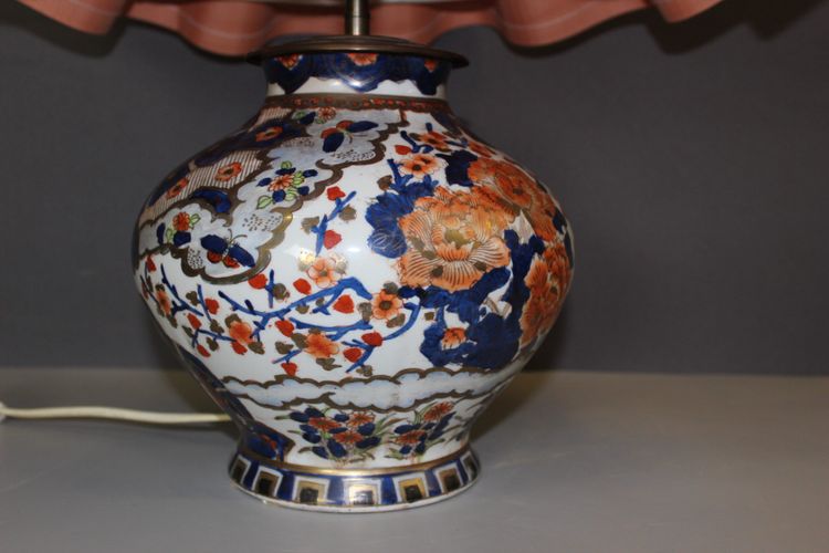 Vase Imari XIXe Monté en Lampe 