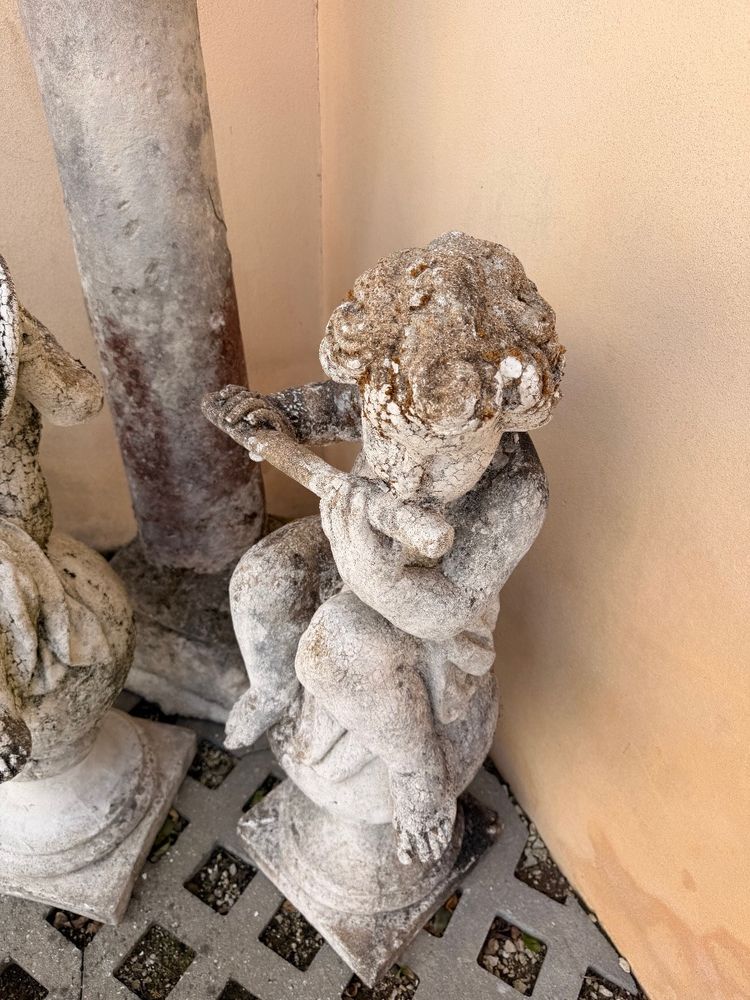 3 statue putty de jardin