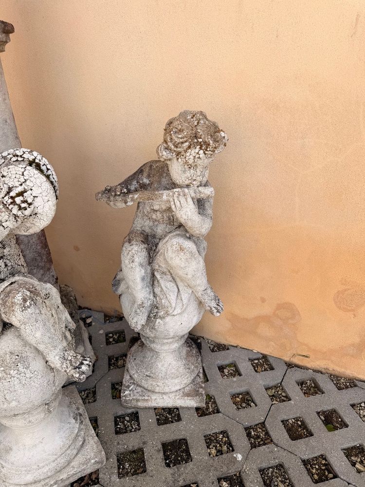 3 statue putty de jardin