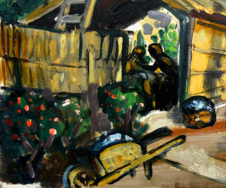 CHABAUD Auguste (1882-1955) « Le lavoir fleuri au Mas Martin, Graveson » Provence Avignon Alpilles