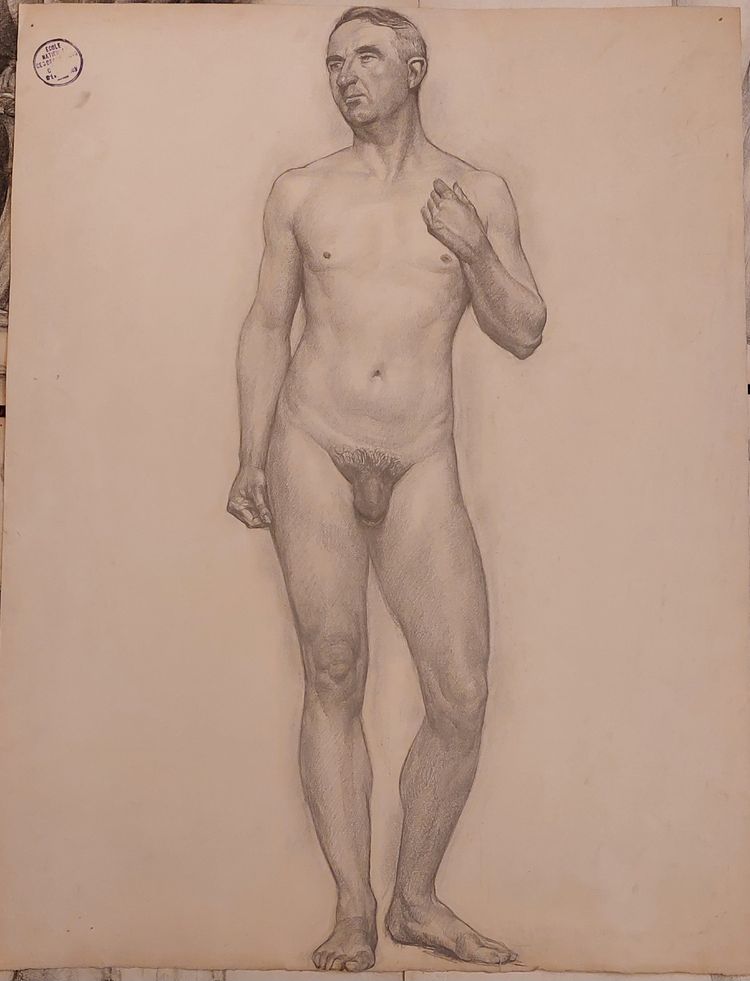 René Cottet  - (1902 - 1992) - 8 dessins académiques - 
