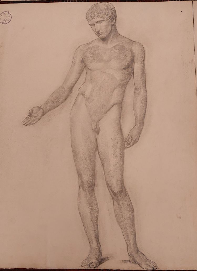 René Cottet  - (1902 - 1992) - 8 dessins académiques - 