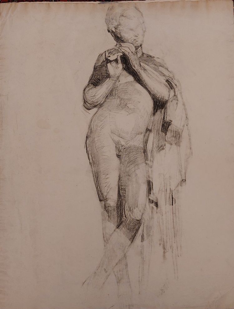 René Cottet  - (1902 - 1992) - 8 dessins académiques - 